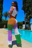 Sexy Hollow Out Breathable Two Piece Pants Sets MEM-88442