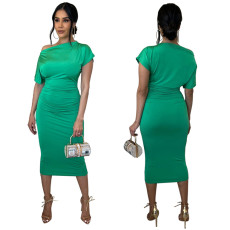 Sexy Solid Color Slim Dress YF-K10150