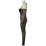 Sexy Halter Lace See-through Nightclub Jumpsuit YF-K10103