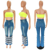 Denim High Waist Skinny Jeans Pants LX-6935