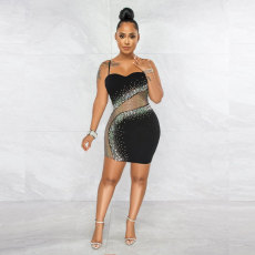 Plus Size Hot Drilling Night Club Dress NY-2445