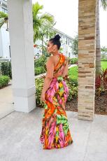 Sexy Printed Sleeveless Maxi Dress MXDF-6108
