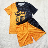 Men's Printed T Shirt And Shorts 2 Piece Sets SHD-9820