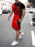 Men's Printed T Shirt And Shorts 2 Piece Sets SHD-9820