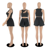Sexy Hollow Top And Shorts 2 Piece Sets YIBF-60162