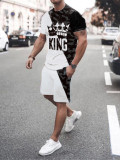 Men's Printed T Shirt And Shorts 2 Piece Sets SHD-9820