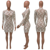Sexy Lace See Through Split Club Dress ME-S795