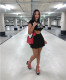 Pre Order: About 7 work days shipping Sexy Printed Crop Top Pleated Mini Skirt 2 Piece Sets YUEM-Y705