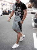 Men's Printed T Shirt And Shorts 2 Piece Sets SHD-9820