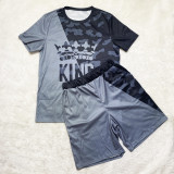 Men's Printed T Shirt And Shorts 2 Piece Sets SHD-9820