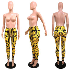 Fashion Casual Print Pencil Pants YF-9163