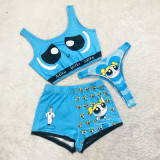 Sexy Printed Swimsuit 3 Piece Sets SHD-9374