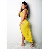 Solid One Shoulder Top And Skirt 2 Piece Sets YF-9268