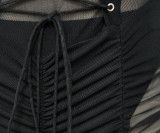 Sexy Tube Top Mesh See Through Jumpsuits YF-9871