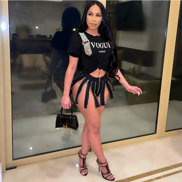 Fashion Sexy Nightclub Zip Shorts YF-9917