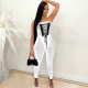 Sexy Tube Top Mesh See Through Jumpsuits YF-9871