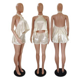 Sexy Halter Top And Shorts Two Piece Sets GDYF-6923