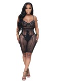 Corset Underwire Sling Lace Casual Sexy Rompers OSM-4358