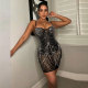 Sexy Sling Slim Hot Diamond Mini Dress NY-9007