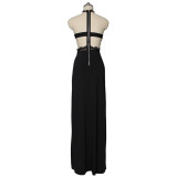 Sexy Backless Sleeveless High Split Maxi Evening Dress ZSD-G089