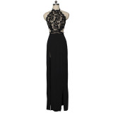 Sexy Backless Sleeveless High Split Maxi Evening Dress ZSD-G089