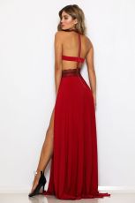 Sexy Backless Sleeveless High Split Maxi Evening Dress ZSD-G089