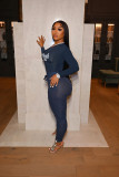 Pink Letter Long Sleeve 2 Piece Pants Sets CXLF-8078