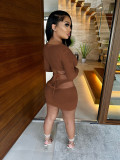Sexy Mesh See Through Two Piece Skirt Sets YD-8629