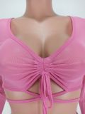 Sexy Mesh See Through Two Piece Skirt Sets YD-8629