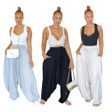 Solid Casual Loose Harem Pants BLX-61007