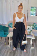 Solid Casual Loose Harem Pants BLX-61007