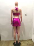 Sexy Crop Top Mini Skirt Two Piece Sets QY-5273