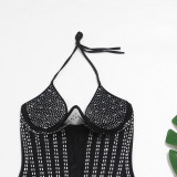 Plus Size Hot Drilling Halter Night Club Dress NY-2506
