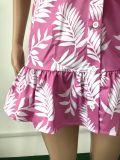 Floral Print Puff Sleeve Mini Dress YNSF-1836