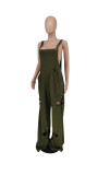 Plus Size Solid Hole Strap Jumpsuit ZDF-31216