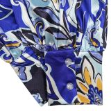 Sexy Printed Long Sleeve Mini Dress YF-10167