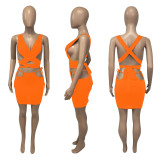 Sexy Hollow Out Bandage Two Piece Skirt Sets ME-S903