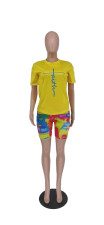 Casual Printed Two Piece Shorts Sets ZDF-31218