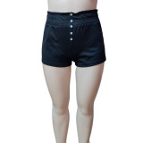 Plus Size Black Casual Shorts ONY-7011