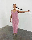 Sexy Spaghetti Strap Sleeveless Hollow Maxi Dress TR-1213