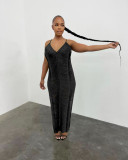 Sexy Spaghetti Strap Sleeveless Hollow Maxi Dress TR-1213
