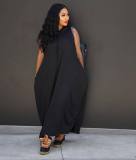 Fashion Casual Sleeveless Pocket Loose Maxi Dress BLX-61008