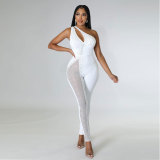 Plus Size Hot Drilling One Shoulder Jumpsuit NY-2518