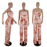Tie Dye Print Sleeveless Sling Jumpsuit WSM-5321