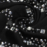 Plus Size Hot Drilling Long Sleeve Romper NY-2522