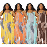 Plus Size Printed Sling Jumpsuit OSIF-22392