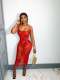 Sexy Mesh Printed Sleeveless Sling Night Club Dress BGN-258