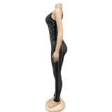 Sexy Hot Drilling Mesh Night Club Jumpsuit BY-5866