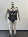Plus Size Sexy Lace Garters Erotic Lingerie Suit OSM-5501