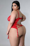 Plus Size Sexy Lace Garters Erotic Lingerie Suit OSM-5501